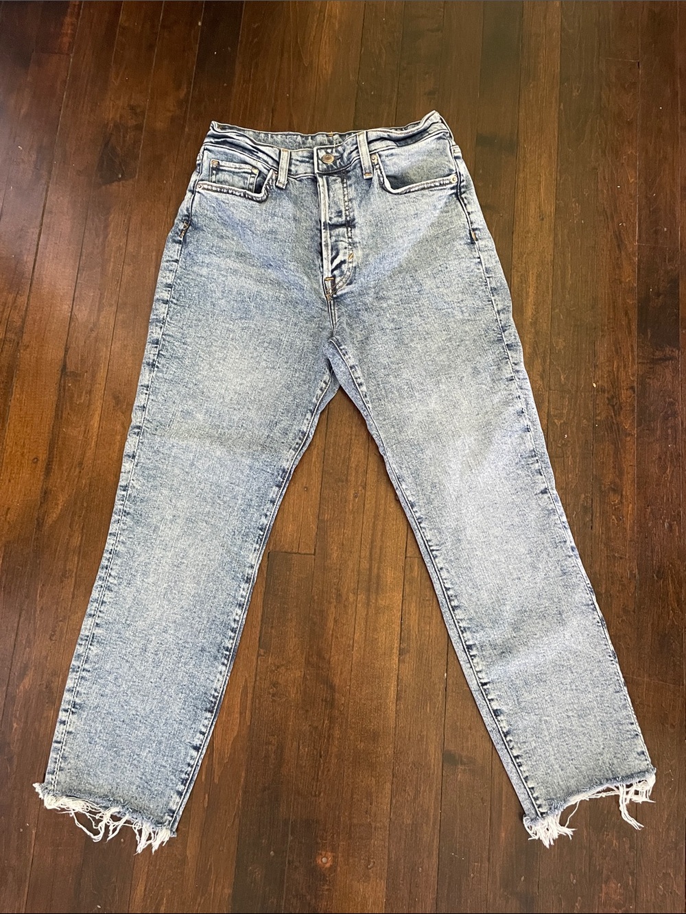 H&M &Denim Straight Ankle Mom Jeans
